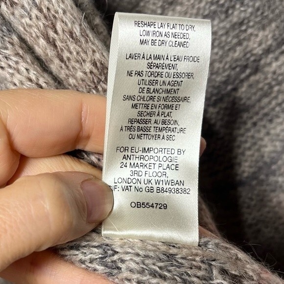 Anthropologie Knitted & Knotted Cody Peplum Mohair Wool Cardigan Sweater M NWOT - Picture 9 of 12